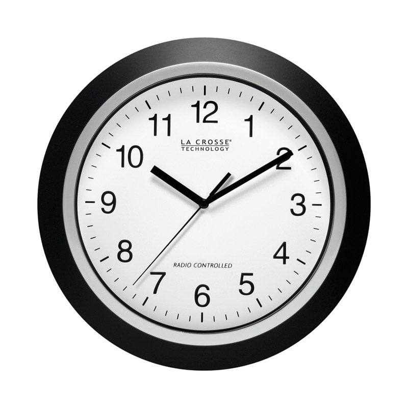 La Crosse Technology WT-3129B 12 Inch Atomic Analog Wall Clock -Black