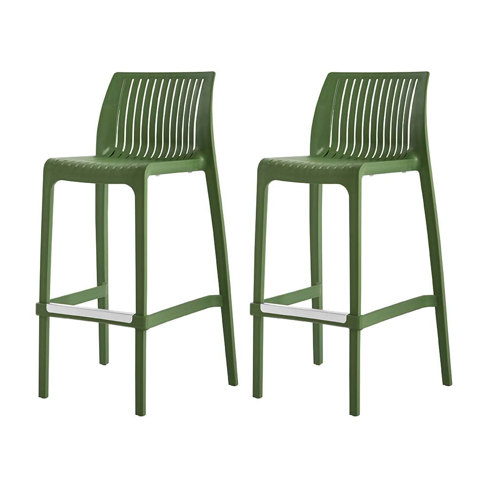 Lagoon Milos Resin Stackable Bar Stool Set of 2