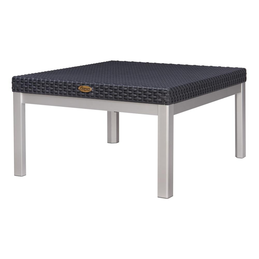 Lagoon Russ Rattan Coffee Table with Aluminum Legs