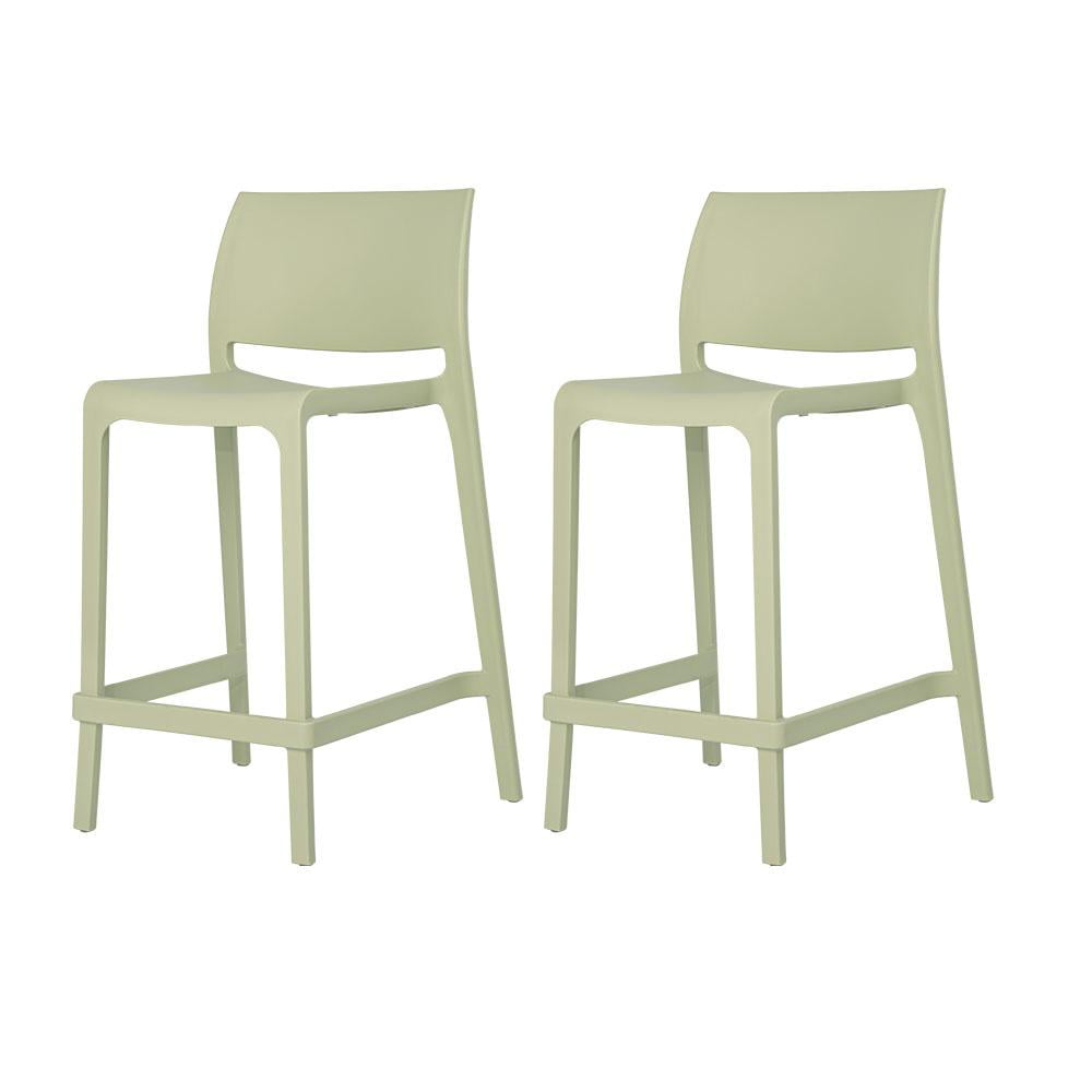 Lagoon Sensilla Resin Stackable Counter Stool Set of 2
