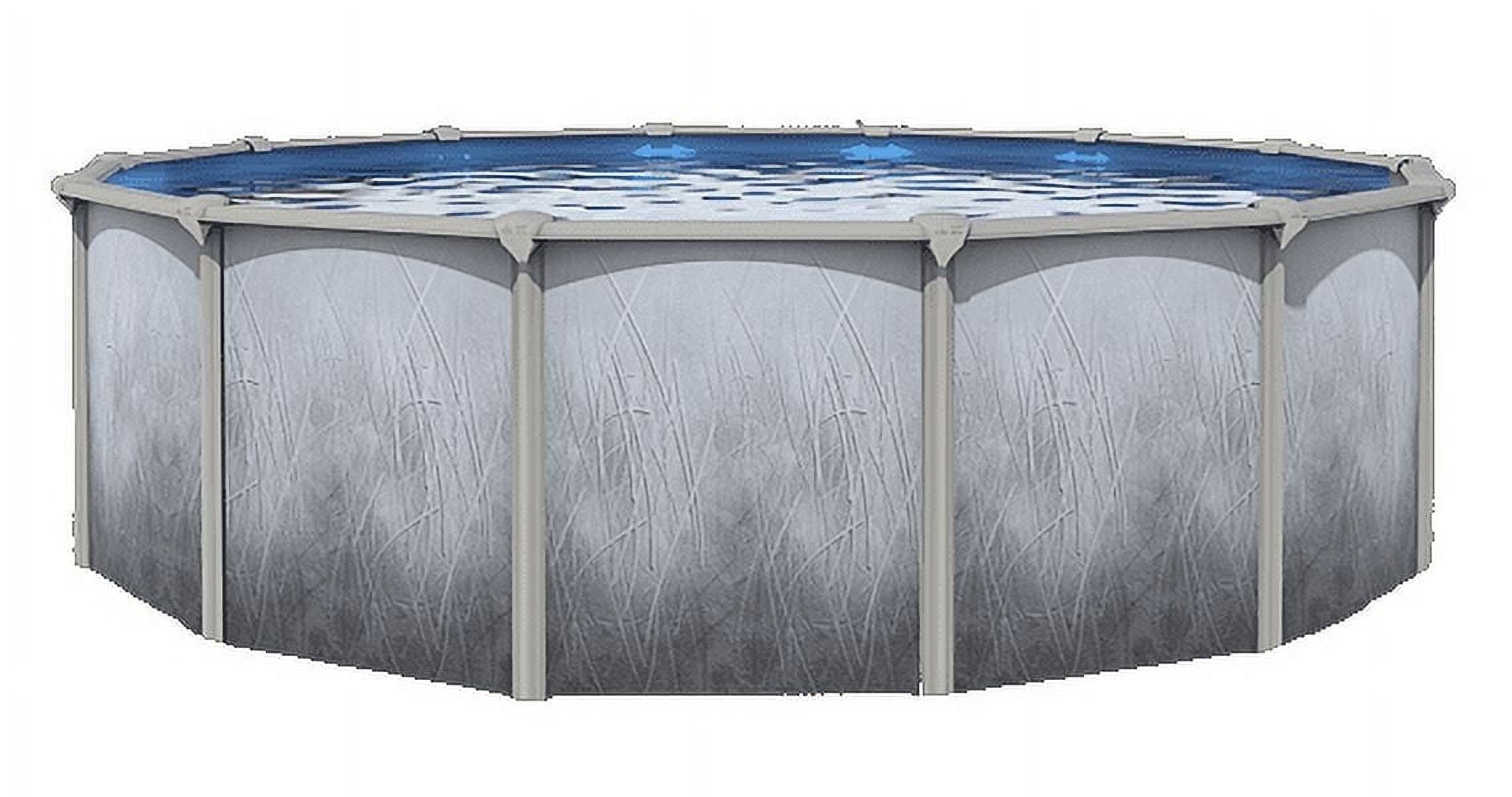 Lake Effect Pools 12' x 48" Round Bermuda Galvanized Painted Steel Above Ground Swimming Pool