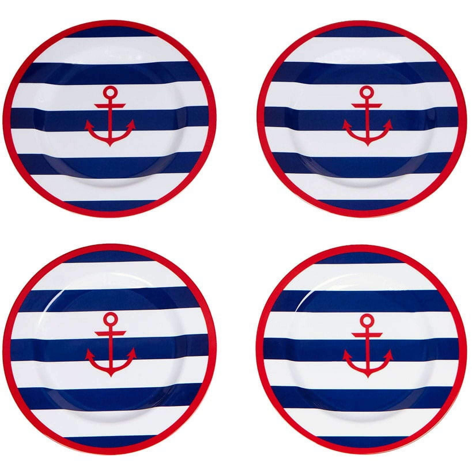 The Lakeside Collection Lake Melamine Dinnerware - Set of 4 Dinner Plates