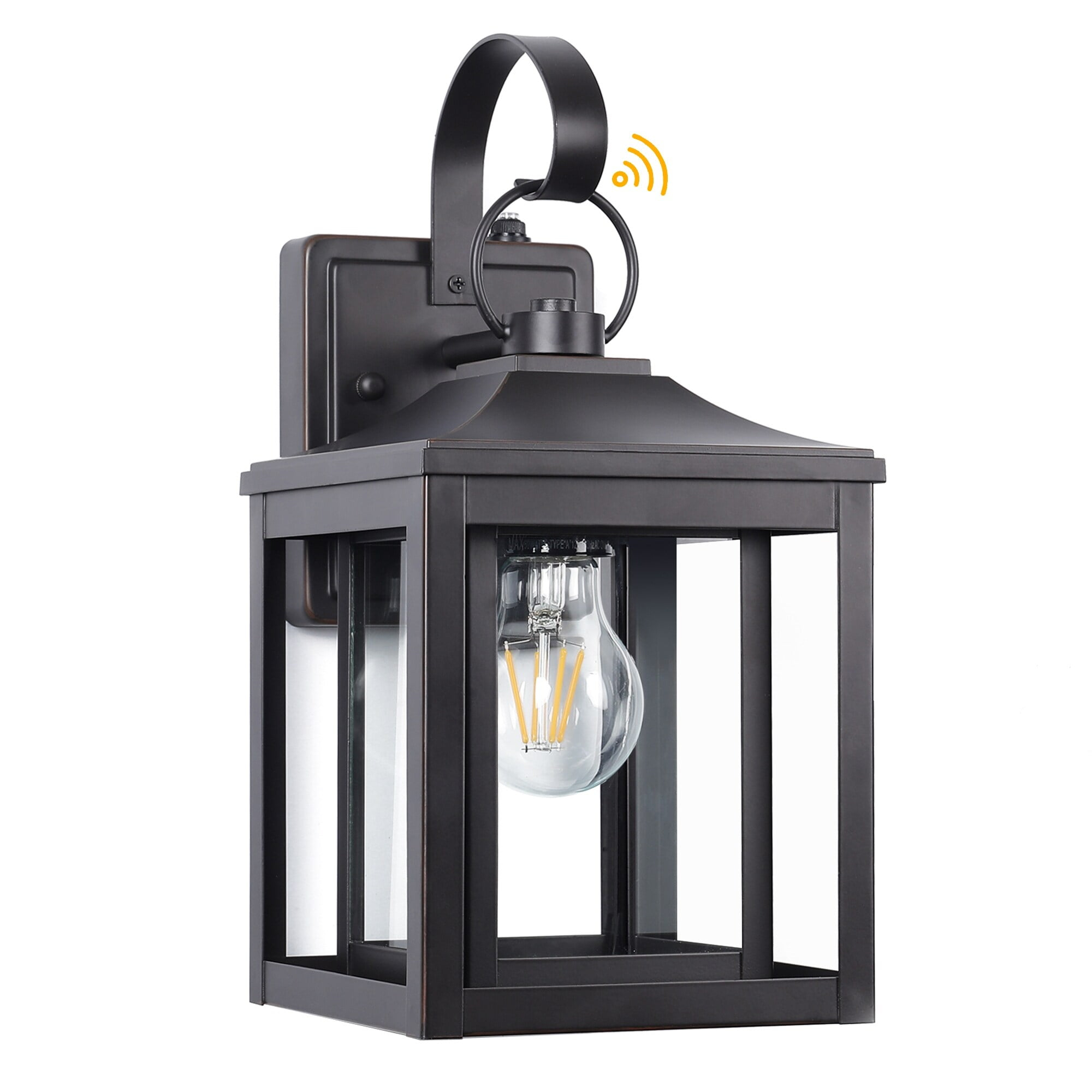LamQee 1-Light 13"H Aluminum Outdoor Wall Lantern with Dusk to Dawn