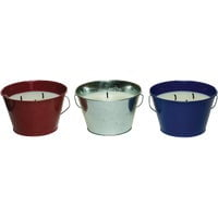 Tiki 1414064 Americana Triple Wick Citronella Candle Bucket, Assorted, 28 Oz, Each