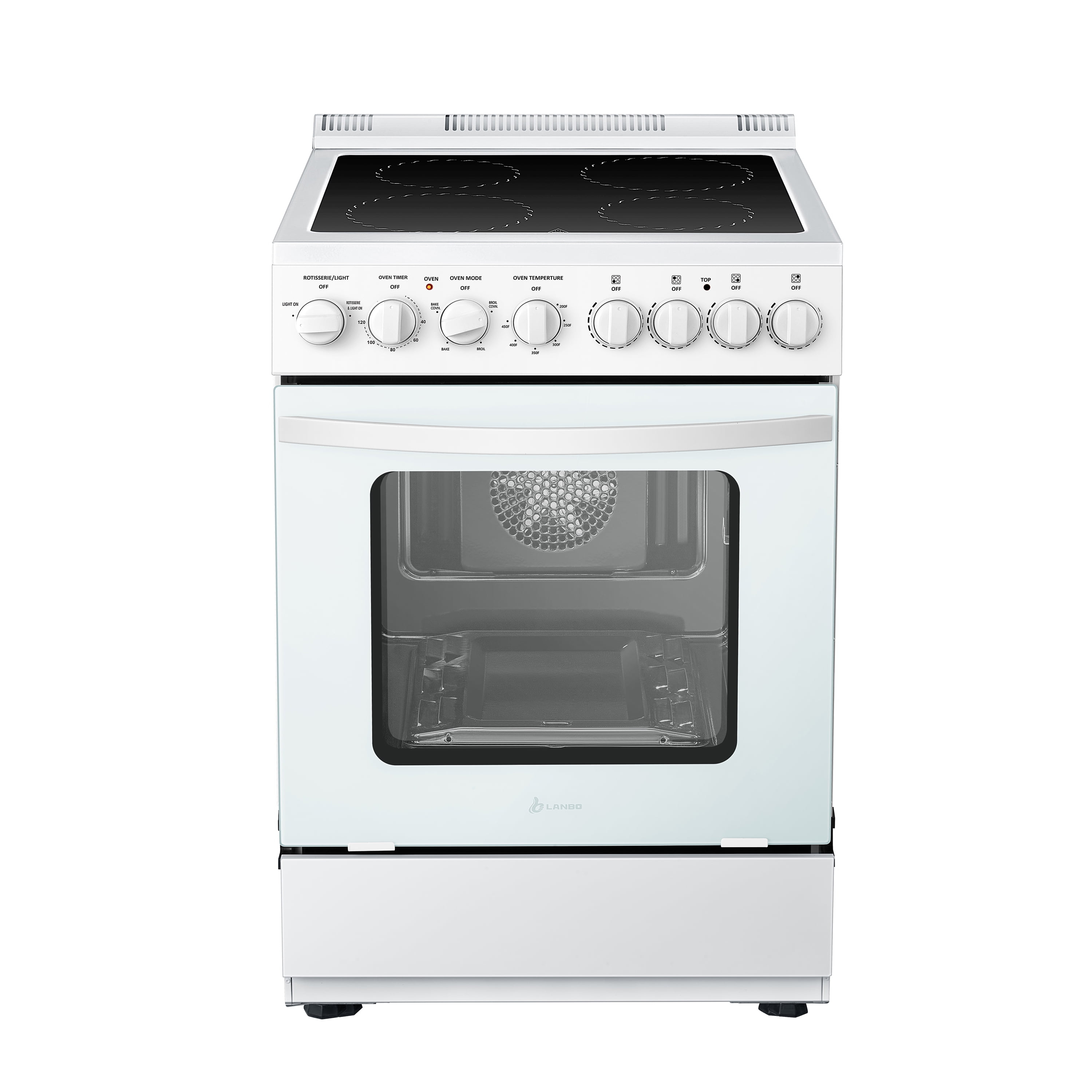 Lanbo 24 in 2.9 u ft Electric Range in White