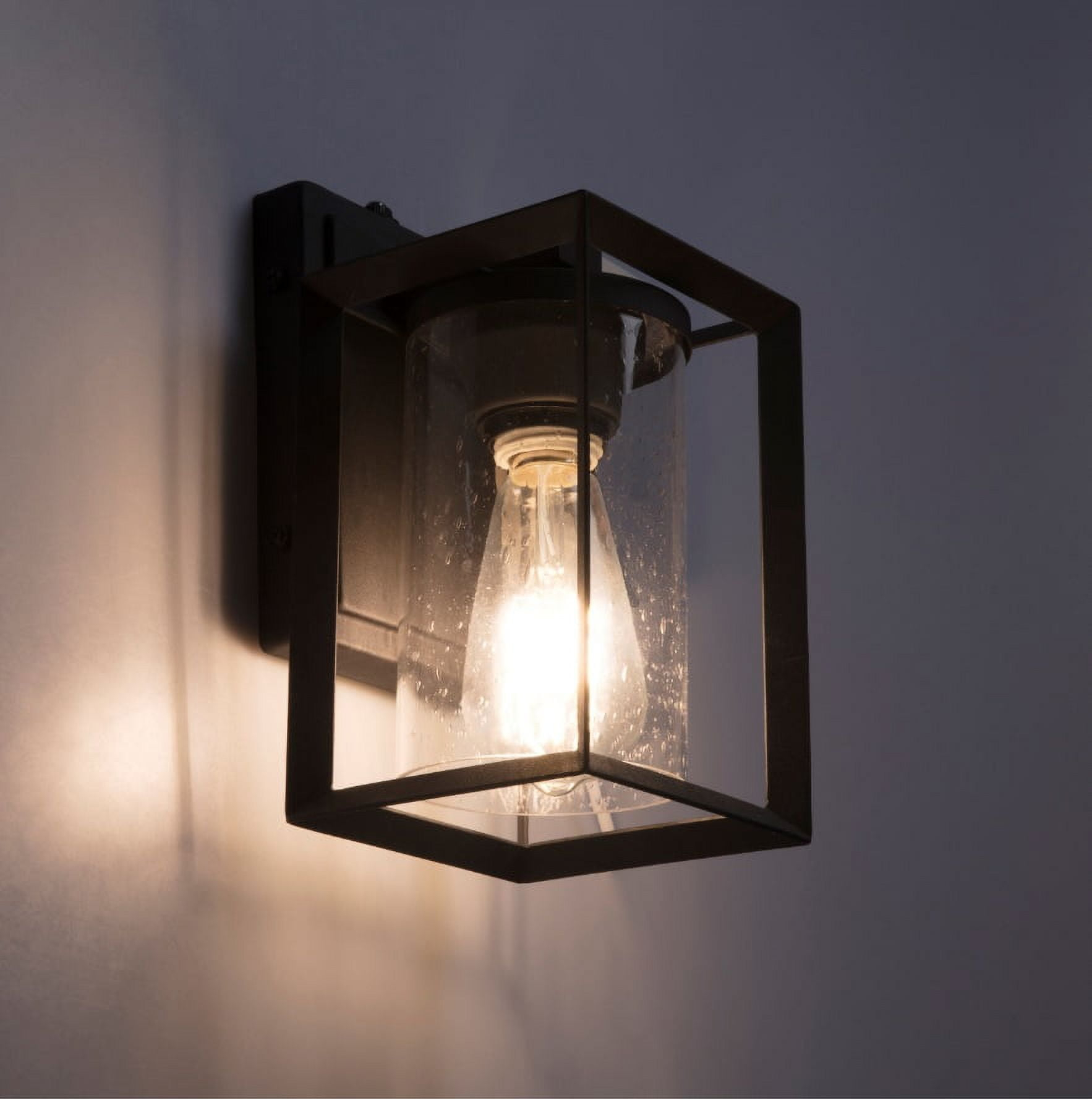Landia Home Outdoor Wall Lantern - Wall Mounted Sconce Light, Dusk to Dawn Photocell Sensor, ETL Listed