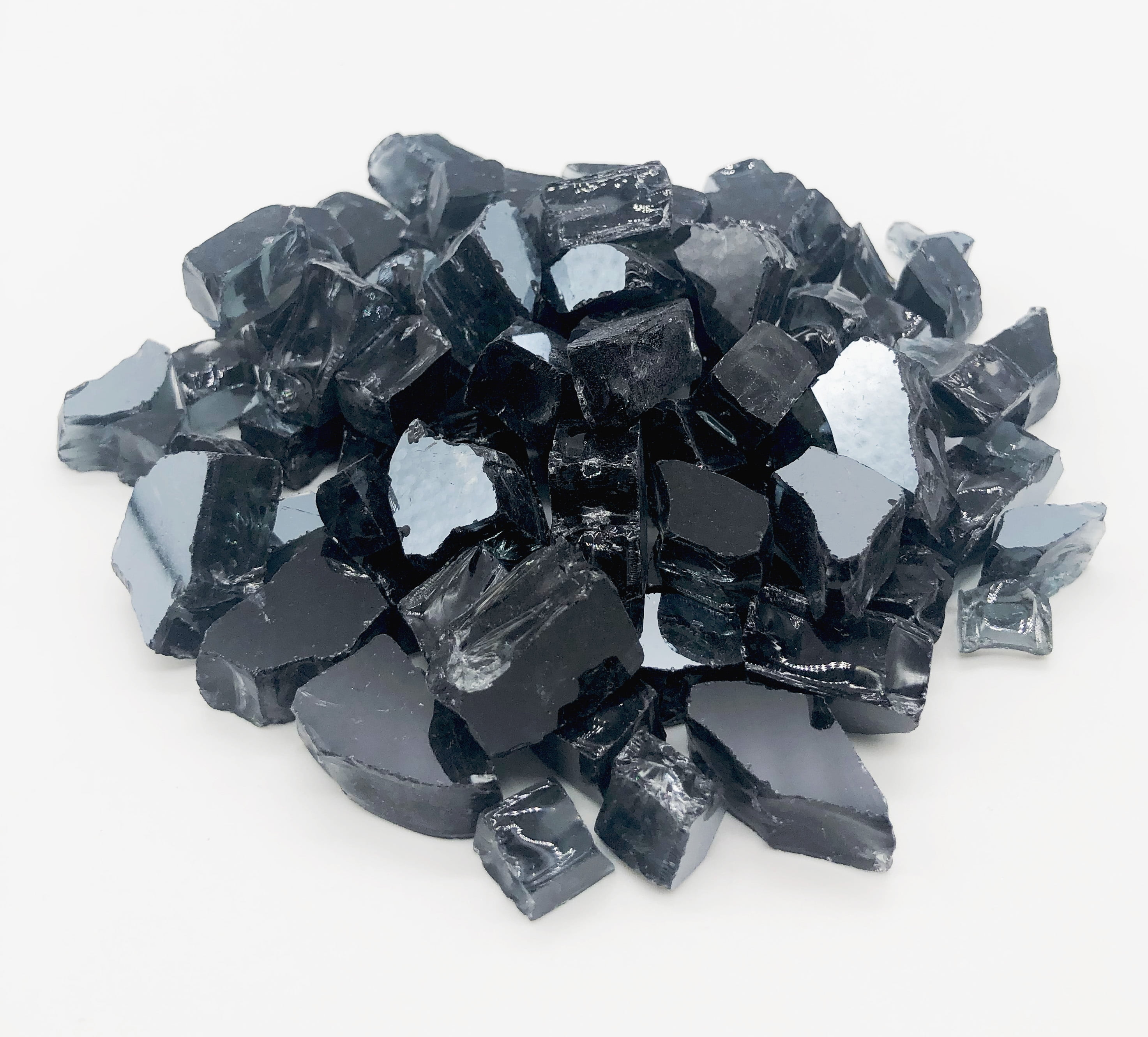 Large 1/2" Black Reflective Fire Glass 10 lbs