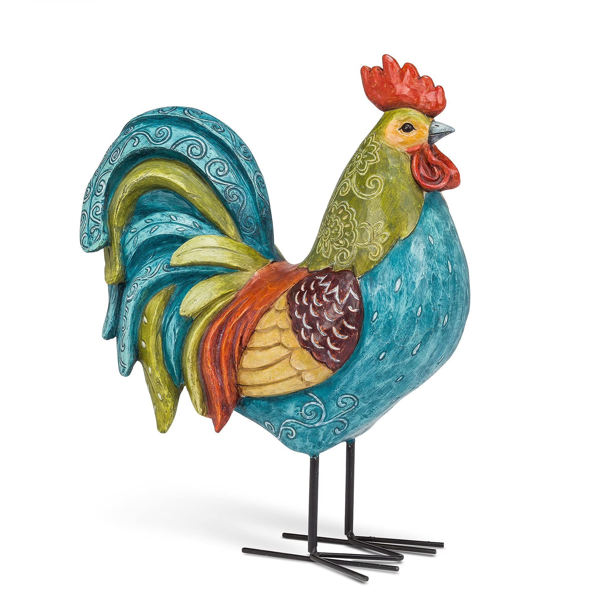 Abbott Collection 27-GALLO-220 Large Tall Colorful Rooster, Multi