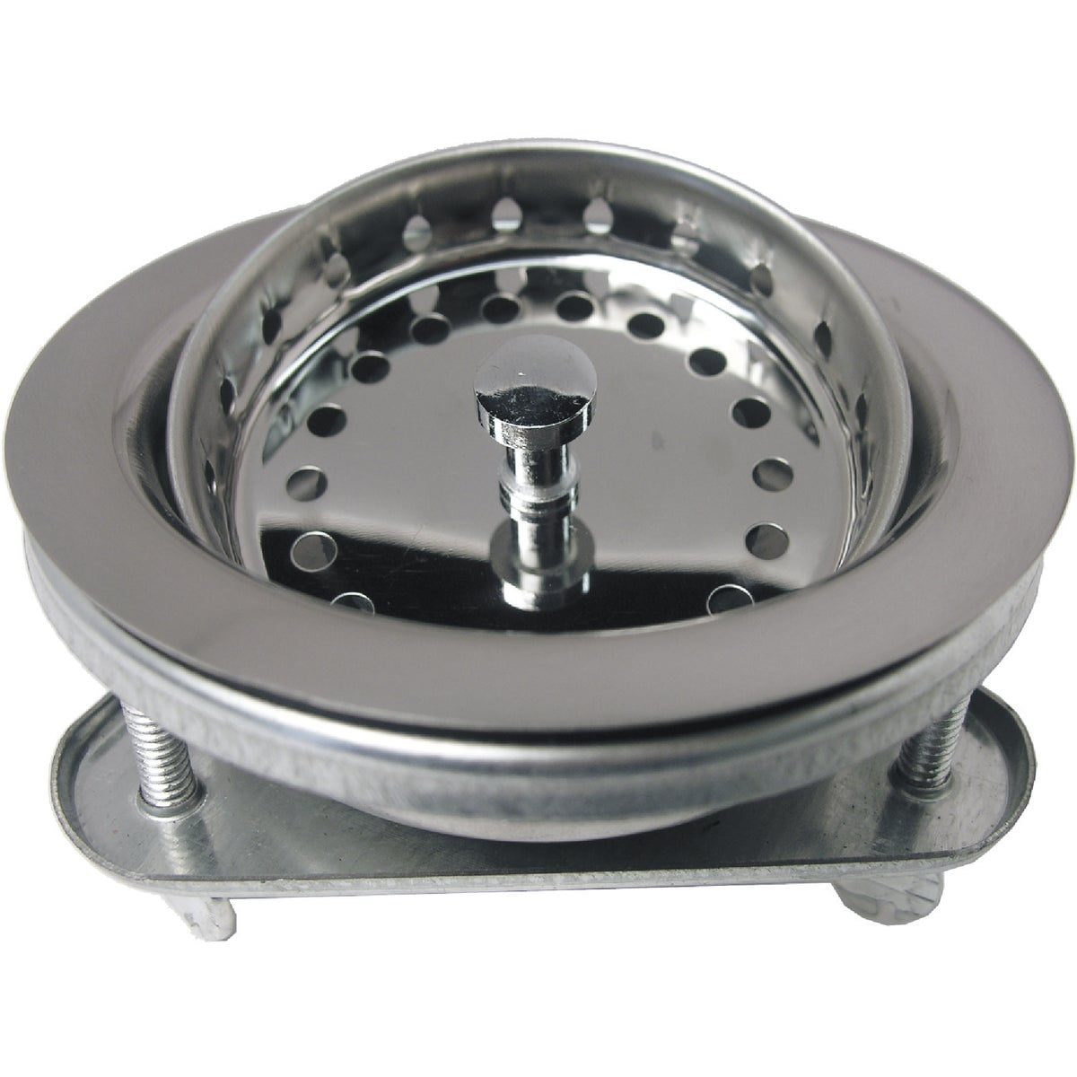 Lasco  3-1/2 In. Chrome EZ-On Duo Basket Strainer Assembly 03-1031