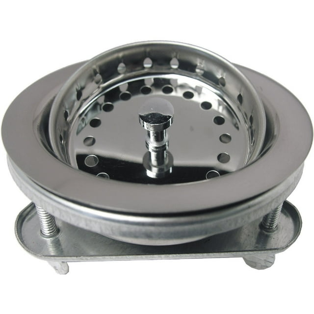 Lasco  3-1/2 In. Chrome EZ-On Duo Basket Strainer Assembly 03-1031