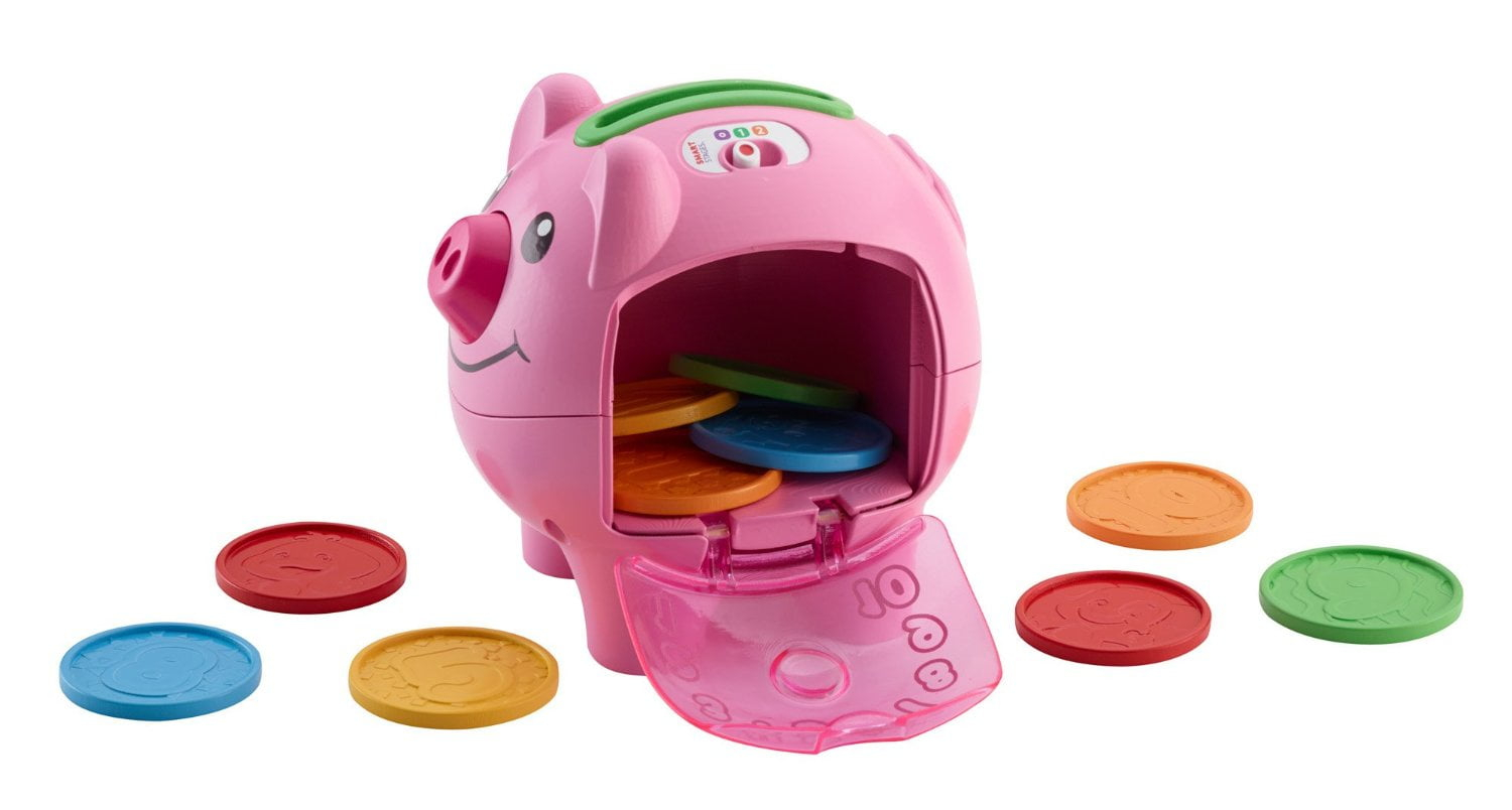Fisher-Price Laugh & Learn Smart Stages Piggy Bank, Interactive Baby Toy