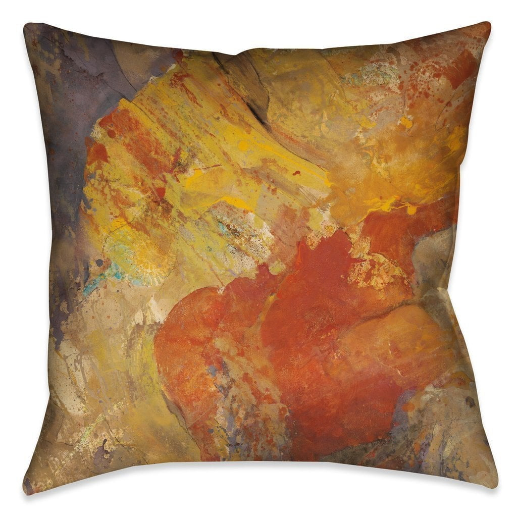 Laural Home  'Amber Patterns II' Indoor Decorative Throw Pillow
