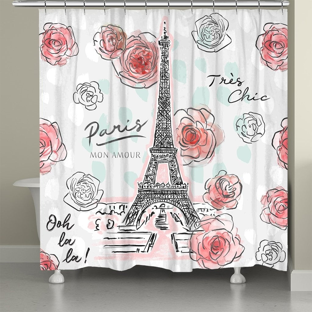 Laural Home High Fashion Paris Shower Curtain