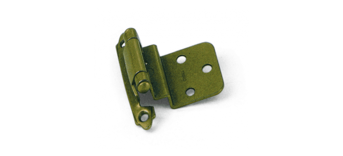 Laurey 28605 3/8" Inset Self-Closing Hinge - Antique Brass Pair
