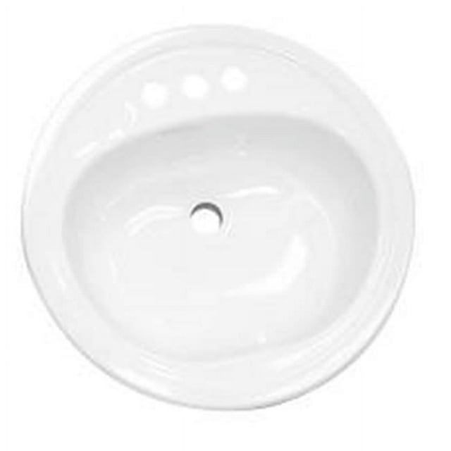 Bootz Azalea White Enameled Steel 20in Oval Single Sink