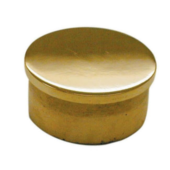 Lavi Industries End Cap Flush for 2"" Tubing Polished Brass