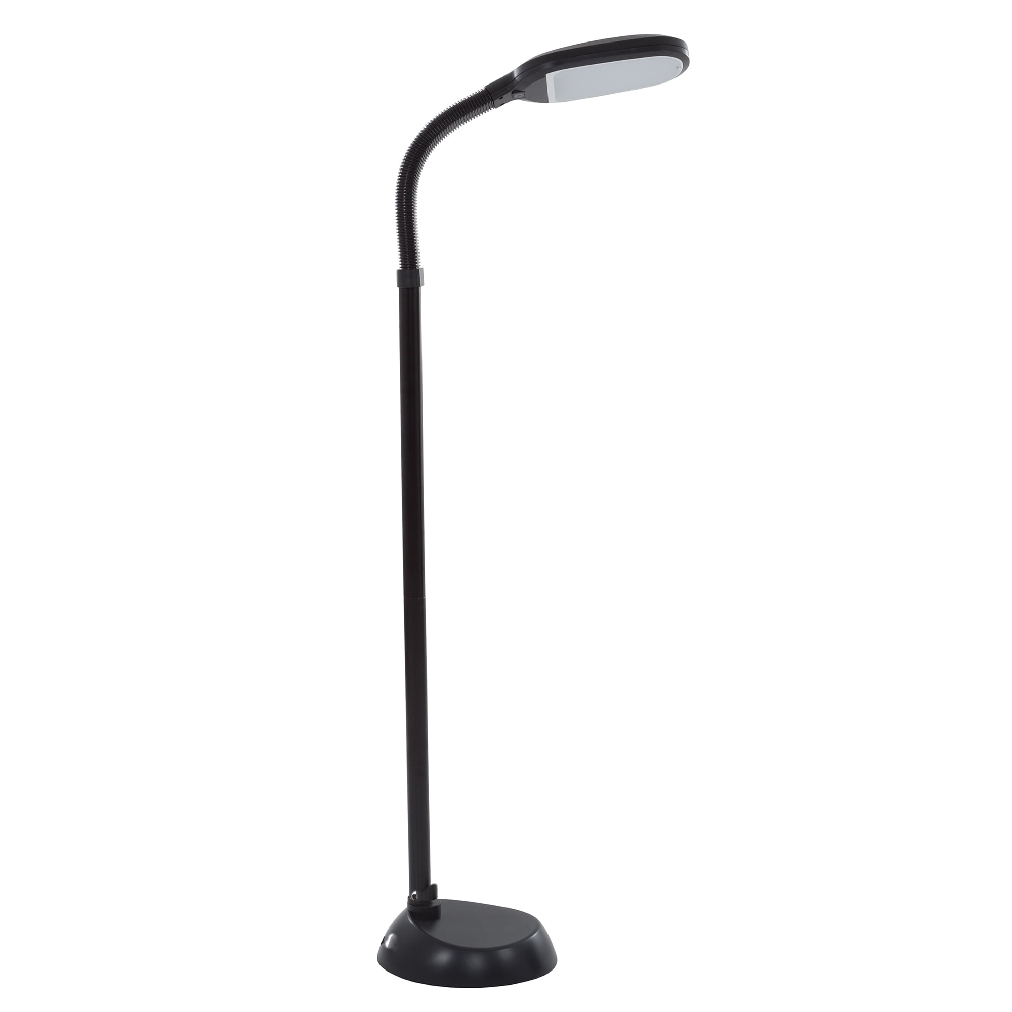 Lavish Home Natural Sunlight Floor Lamp with Bendable Neck  60 Inch (Black)