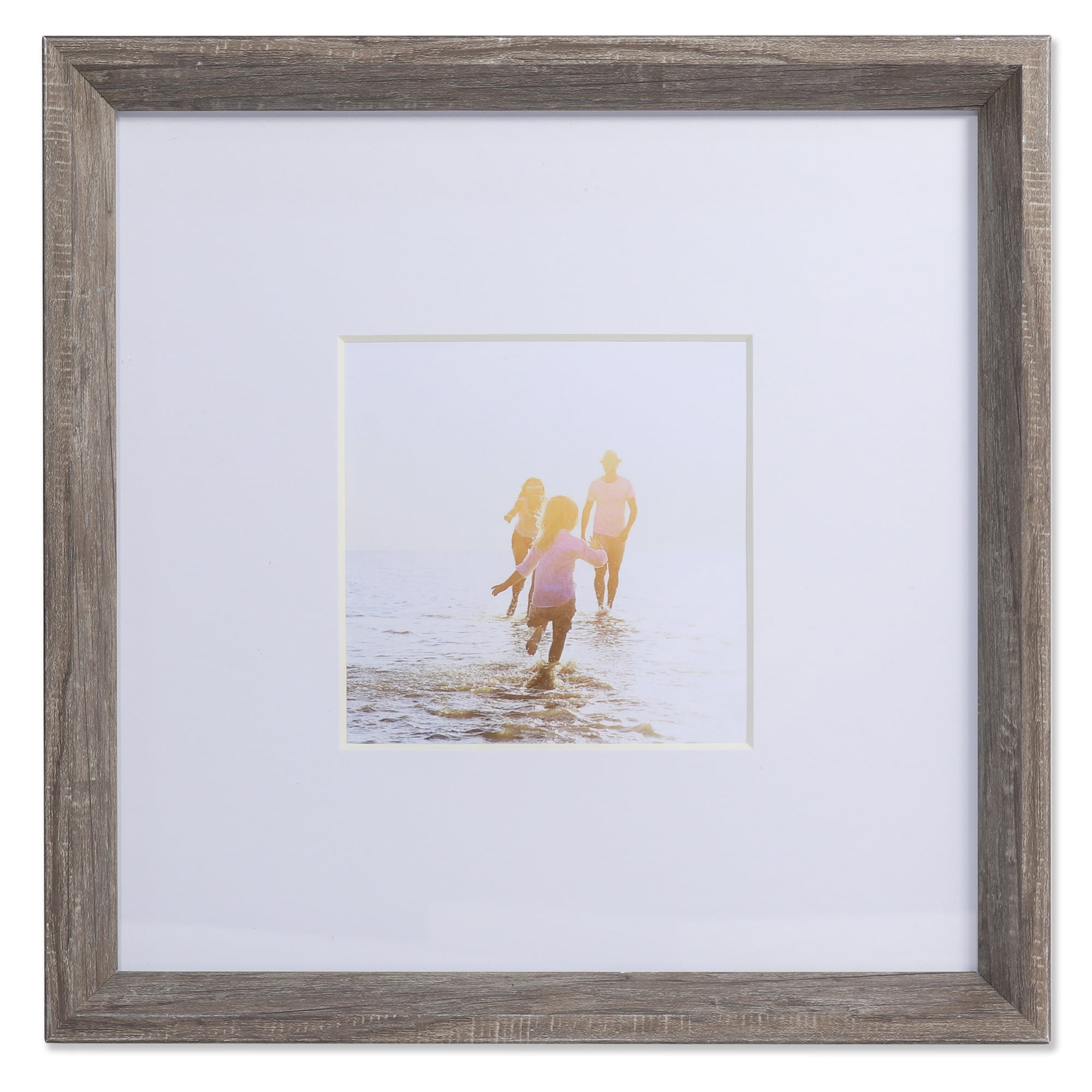 Lawrence Frames 5x5 Wide Border Matted Frame - Gallery Gray 10x10