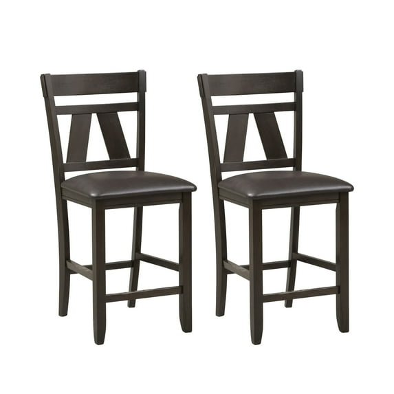 Lawson Black Splat Back Counter Chair (RTA)-Set of 2