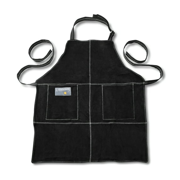 17 Stories Solid Color Leather Bib Apron