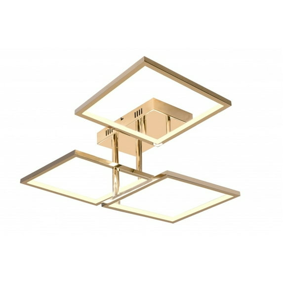 Led Flush Mount In Gold Finish