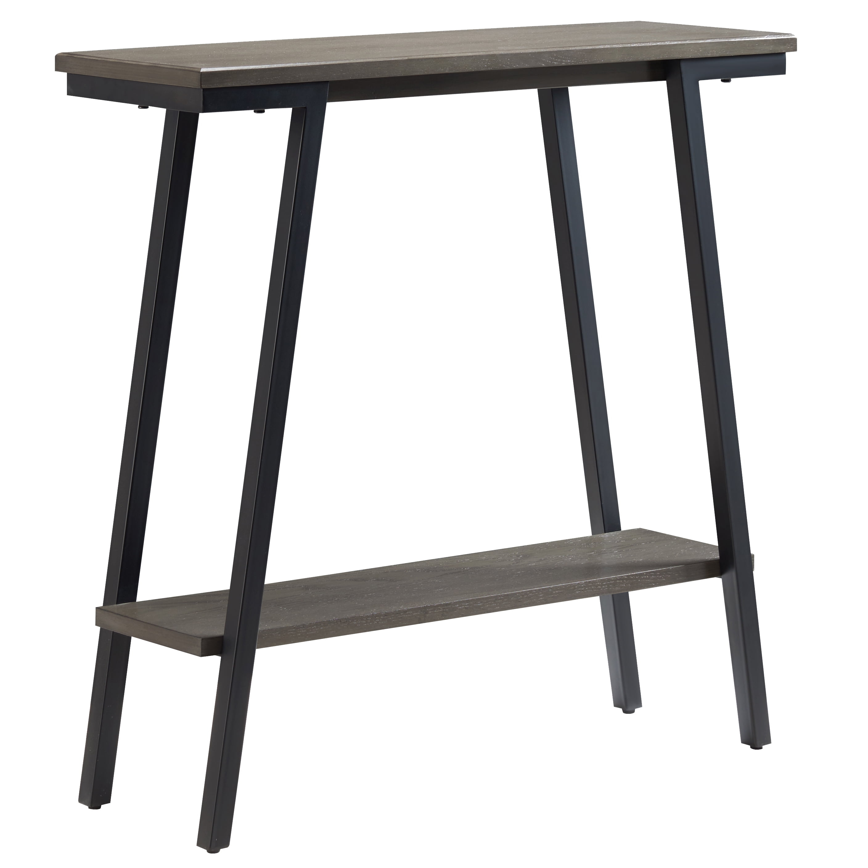 Leick Home 214338 Empiria Wood Console Table with Metal Frame for Living Room Entryway Bedroom, Gray