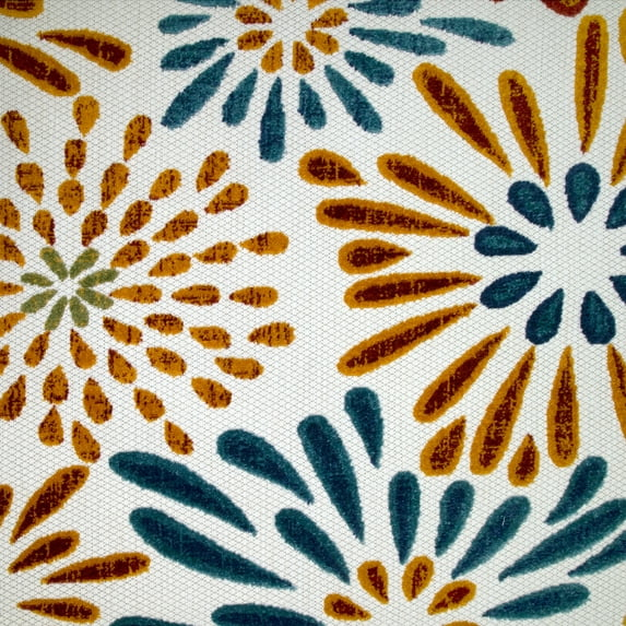 Leick Home 595421 Beam Flower Indoor Outdoor Area Rug Rectangle 6'7"x9'6"