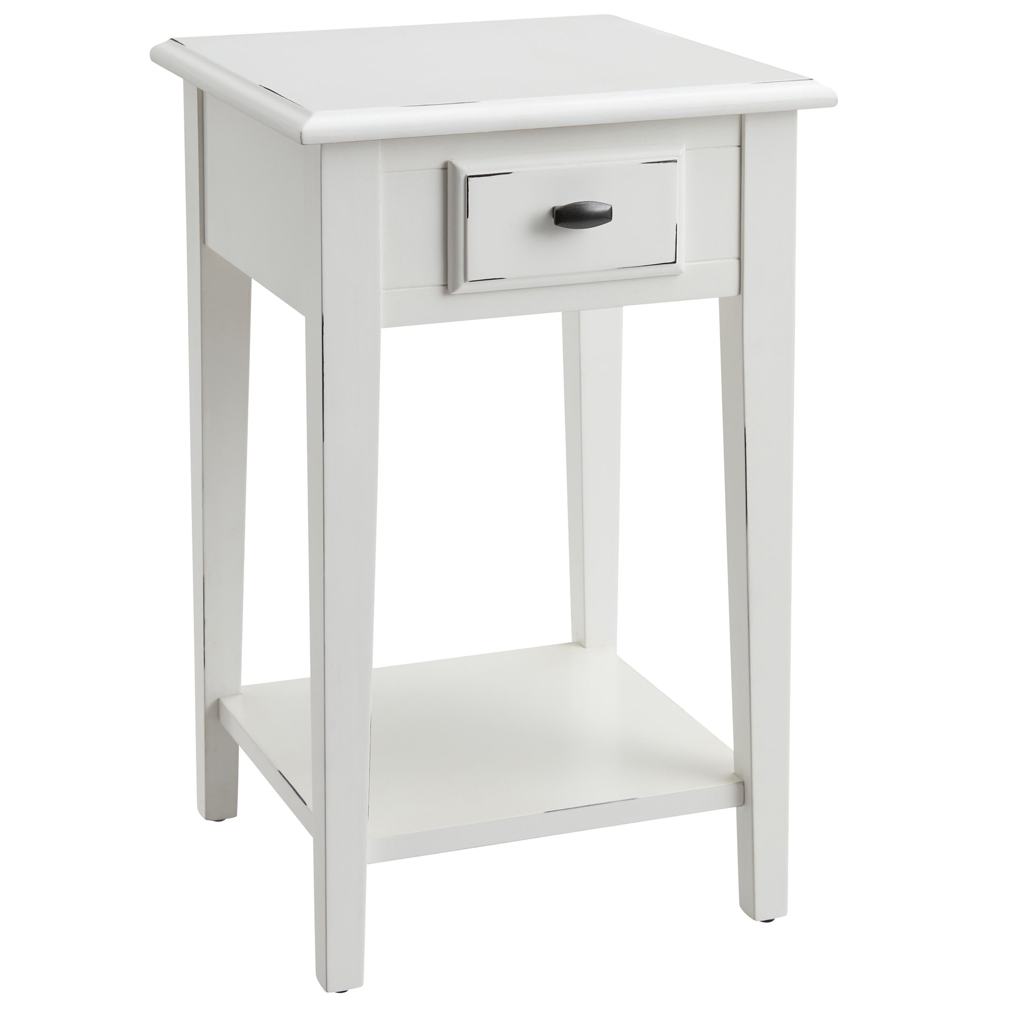 Leick Home Haven Ridge Square End Table in Farmhouse White