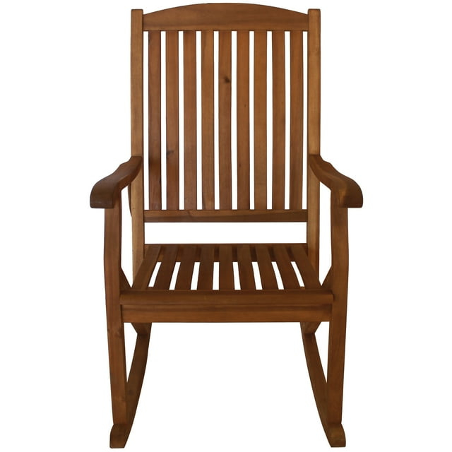 Leigh Country Sequoia Series Adult Rustic Acacia Hardwood Garden Relaxation Rocking Chair, Brown
