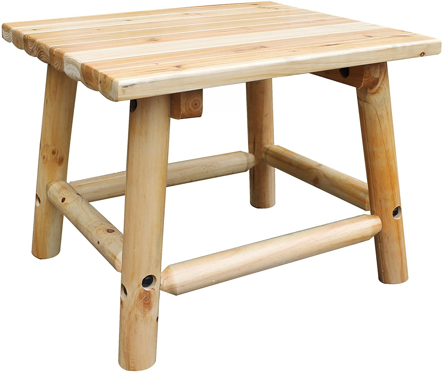 Leigh Country TX 95152 Aspen Outdoor Wood End Table Natural