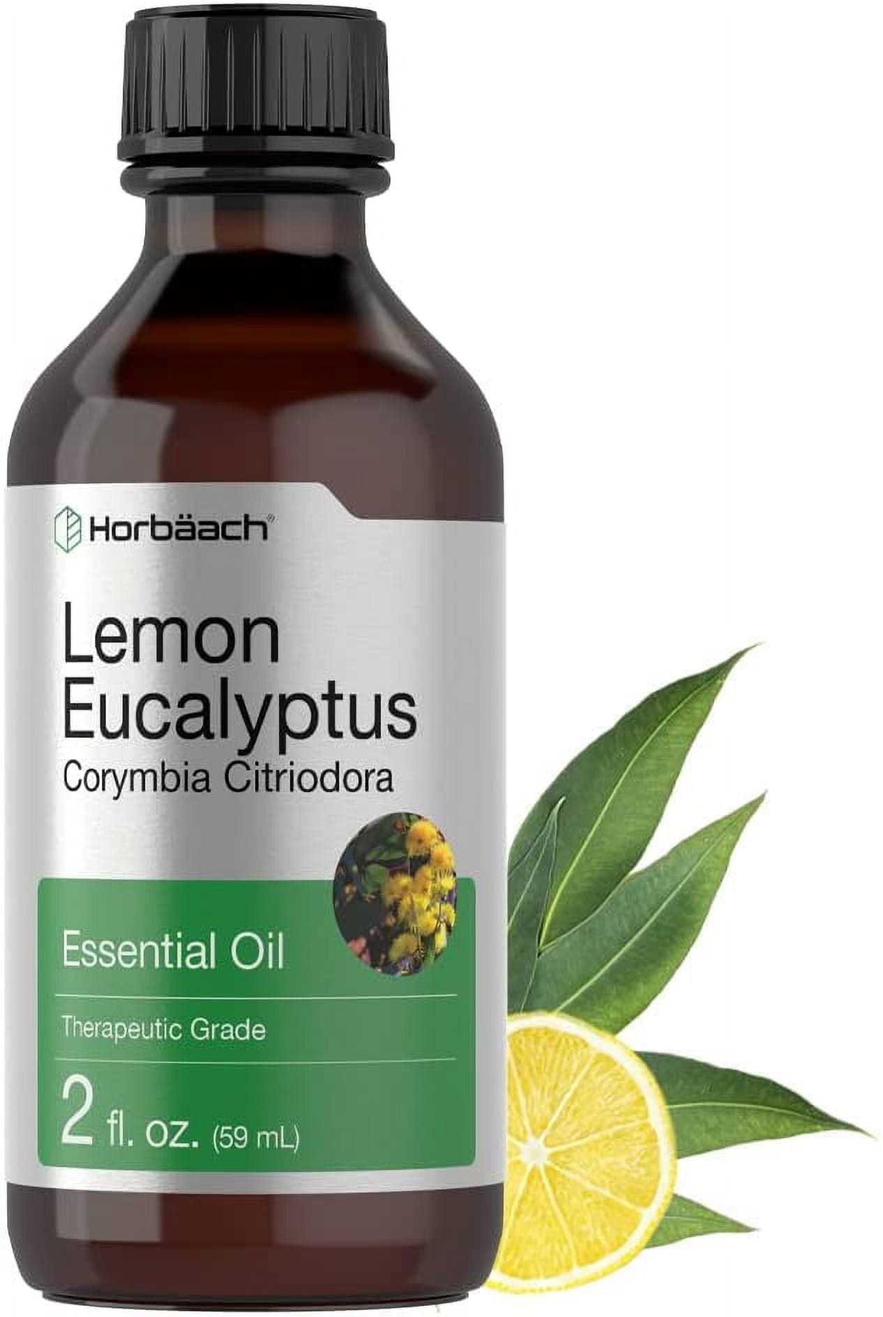 Lemon Eucalyptus Oil | 2 oz | Natural, Undiluted, GC/MS Tested | by Horbaach