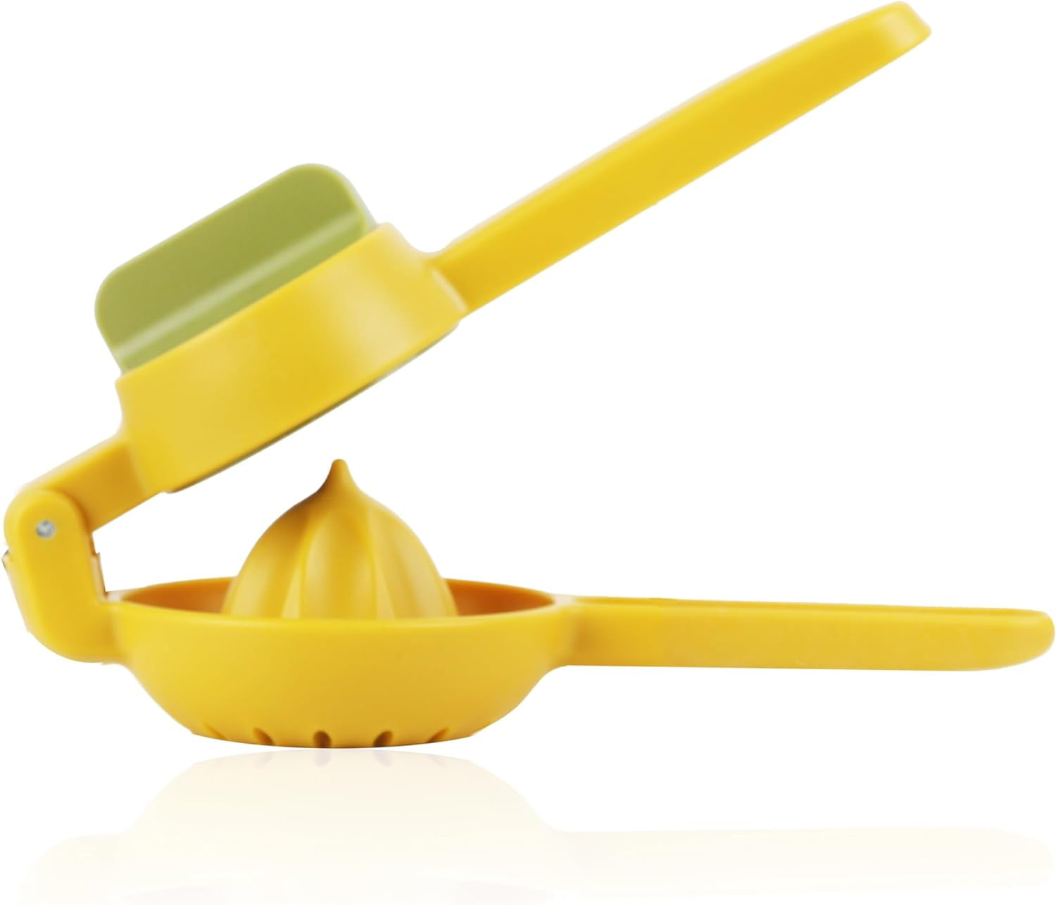 Servette Home Plastic Lemon Squeezer 2-in-1 Manual Juicer, 360° Rotating Design (Yellow)