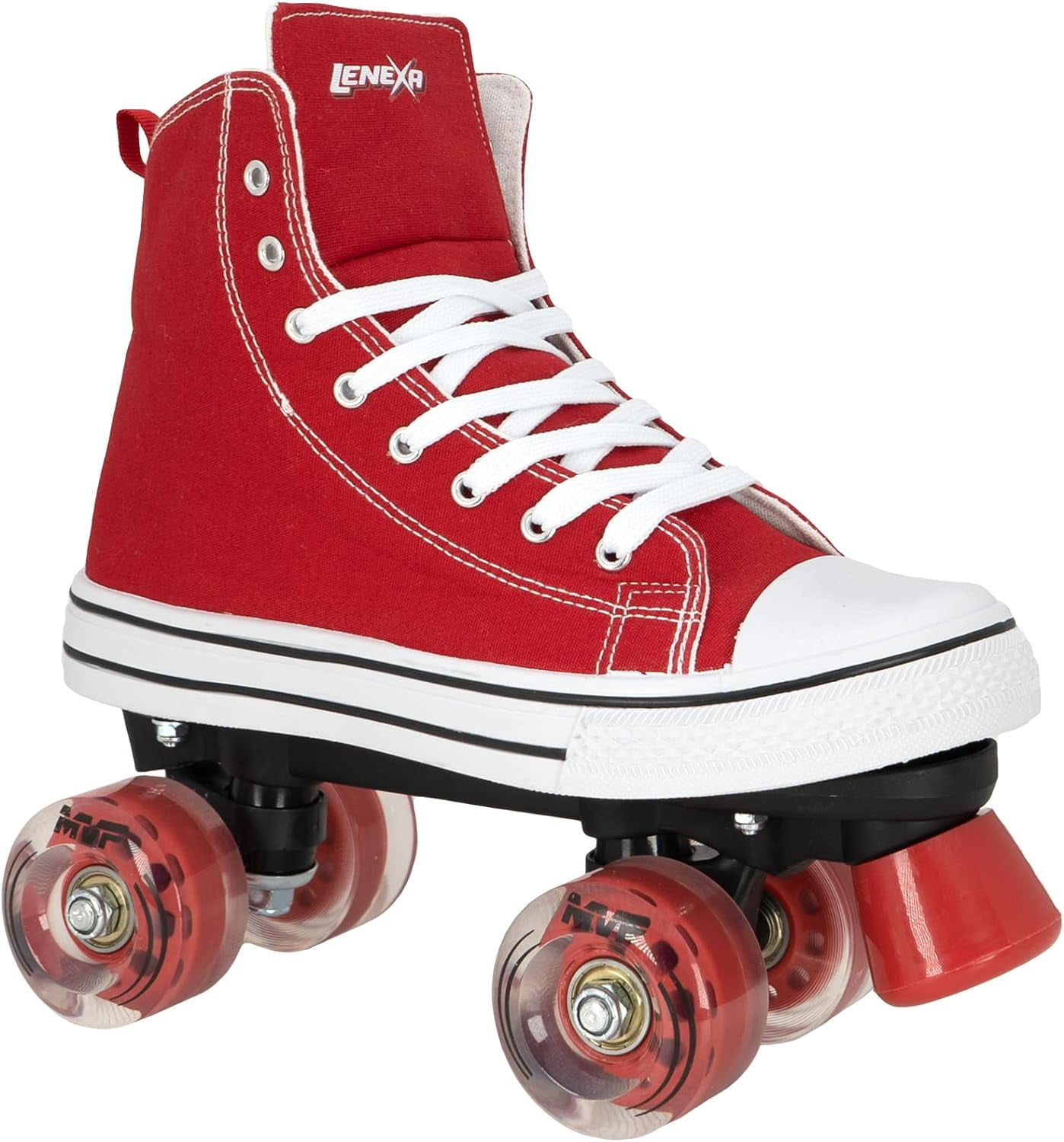 Lenexa MVP 2.0 Roller Skates for Kids and Adults | Roller Skate Shoes for Men and Women | Outdoor High-Top Sneaker Roller Shoes | Full Lace Up Ankle Support | Various Sizes and Colors
