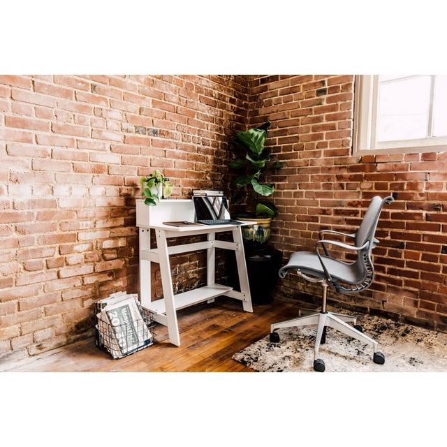 Lennox Computer Desk with Hutch, White