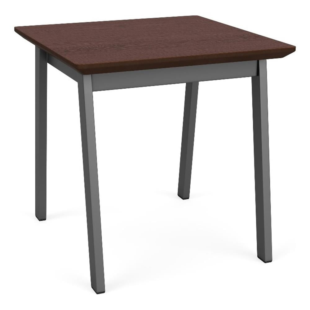 Newport Waiting Reception End Table Metal Frame 20x20" High Pressure Laminate Top