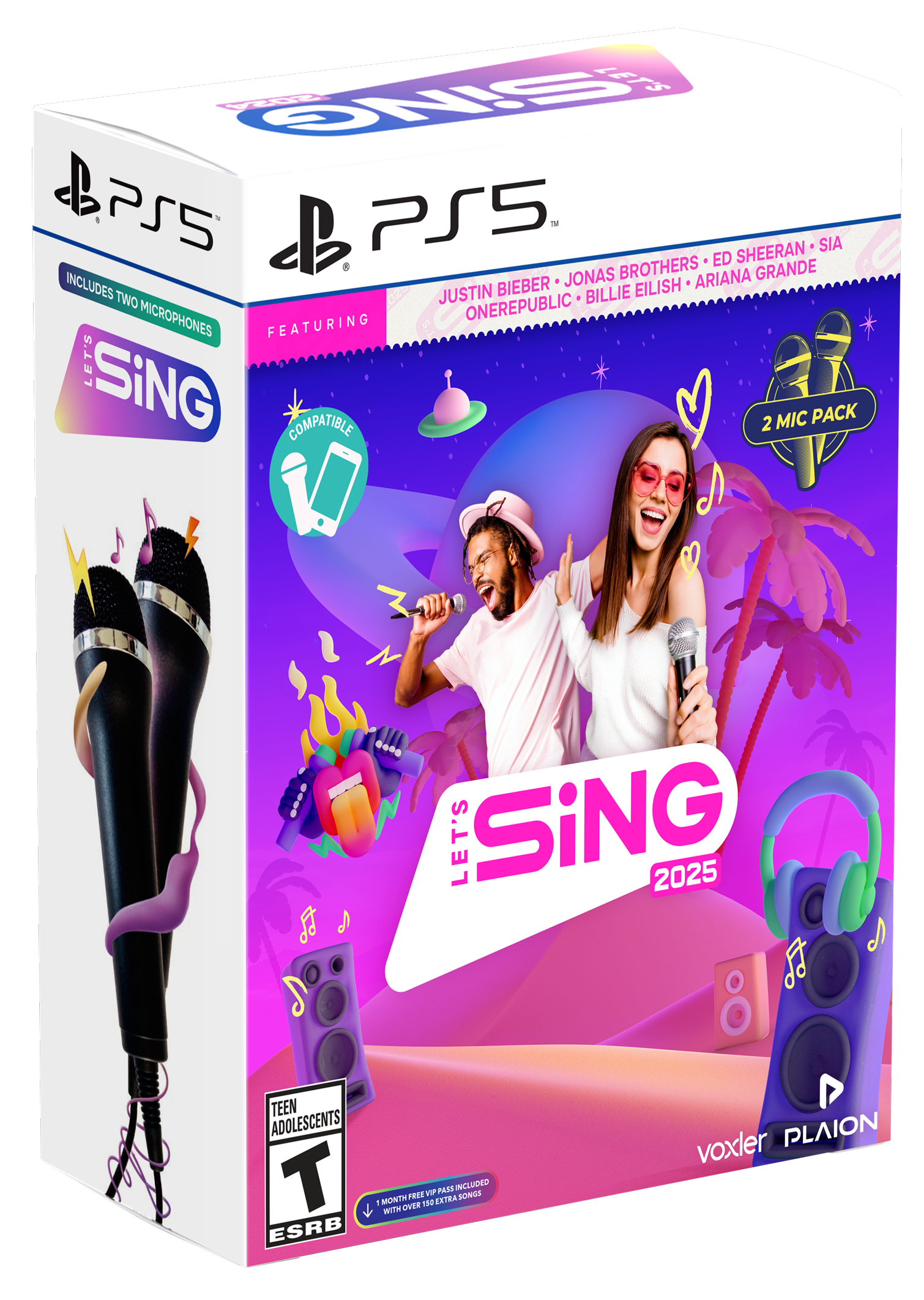 Plaion  Lets Sing 2025 - 2-Mic Bundle Game for PlayStation 5