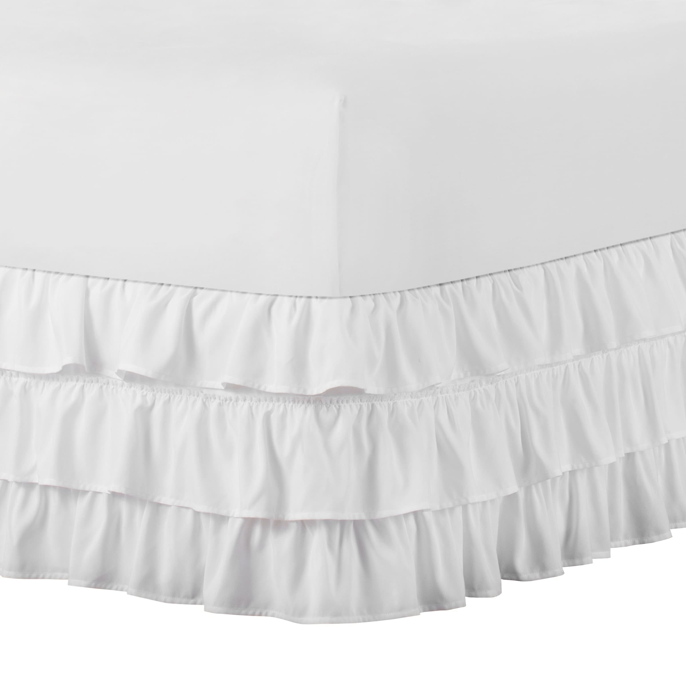 Levinsohn Textile Company Belles & Whistles 3-Tiered Ruffle 15" Drop Bed Skirt, Twin King