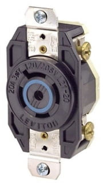 Leviton 2510 Locking Single Receptacle, 20A, 3PH Y 120/208V, 4P5W