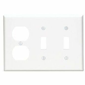 Leviton 80721-W WH WP 3G 2TGL 1DUP NYLON