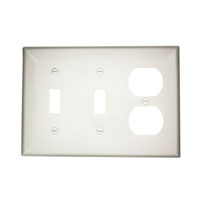 Leviton 80721-W WH WP 3G 2TGL 1DUP NYLON