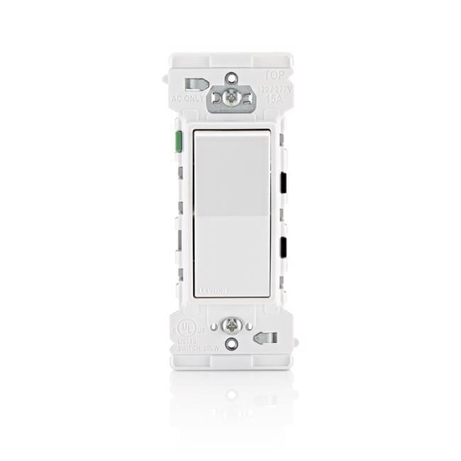 Leviton Decora Edge 15 Amp Single Pole Rocker Switch, White E5601