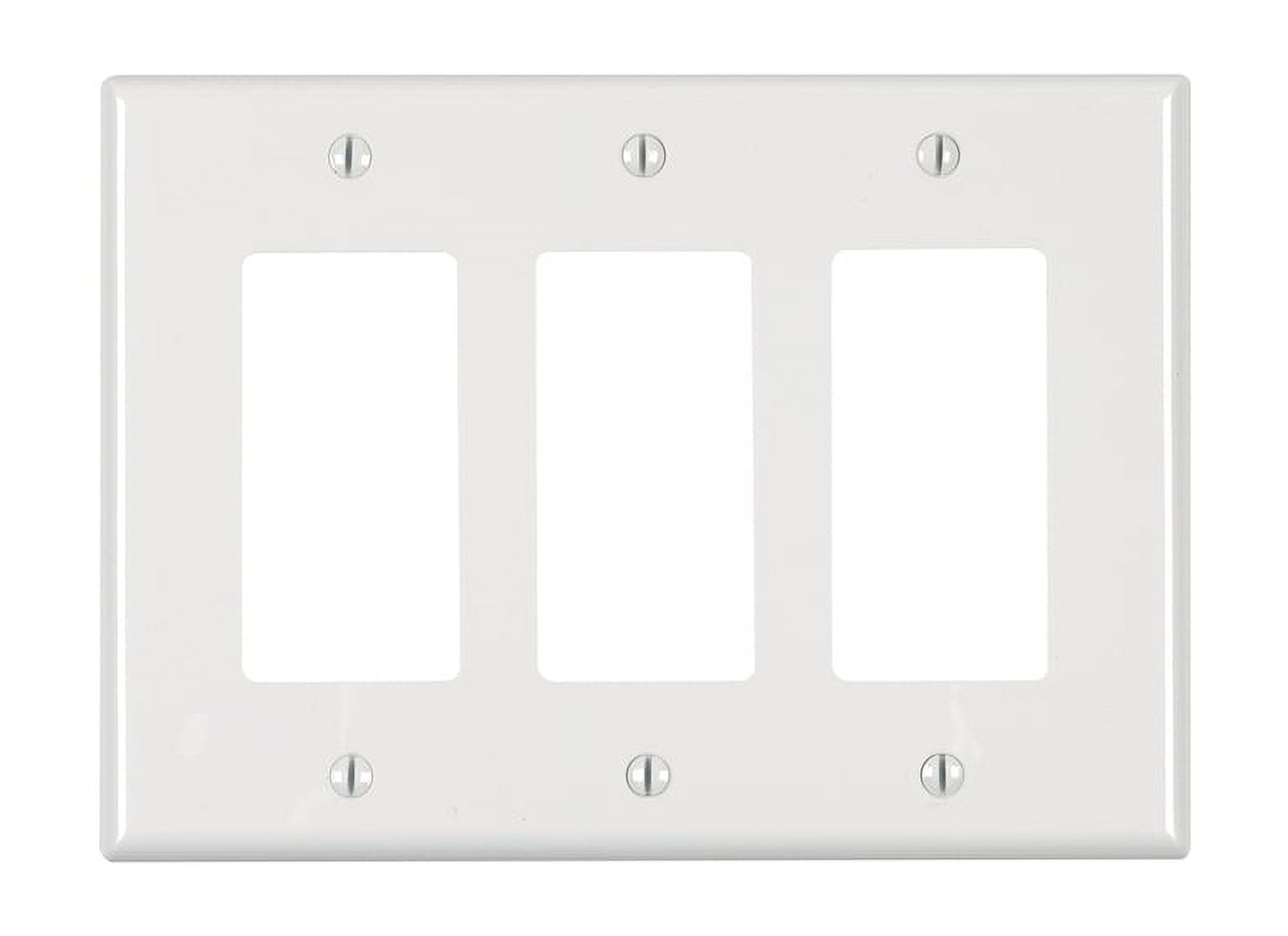 Leviton No Subject 3 - Gang Toggle Light Switch Standard Wall Plate
