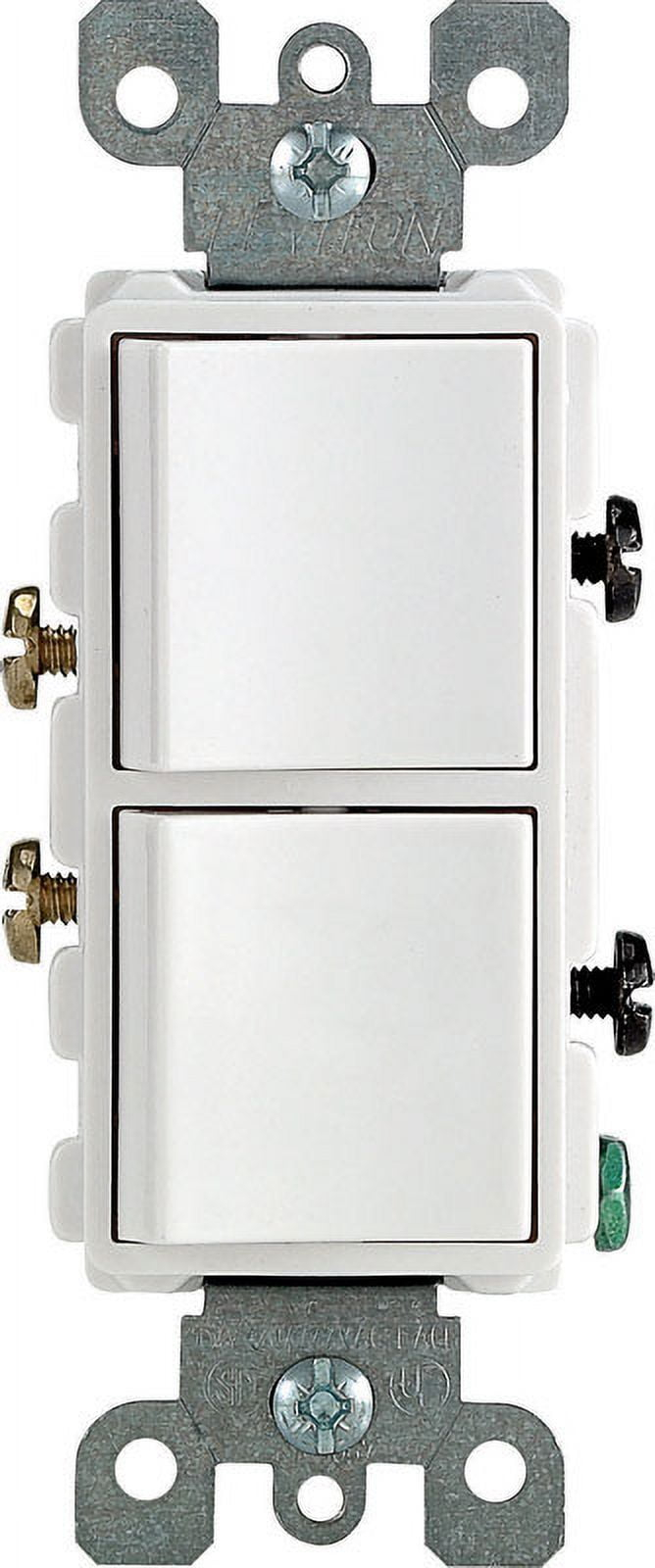 Leviton R02-5634-W Two Single-pole Switches