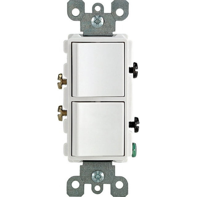 Leviton R02-5634-W Two Single-pole Switches