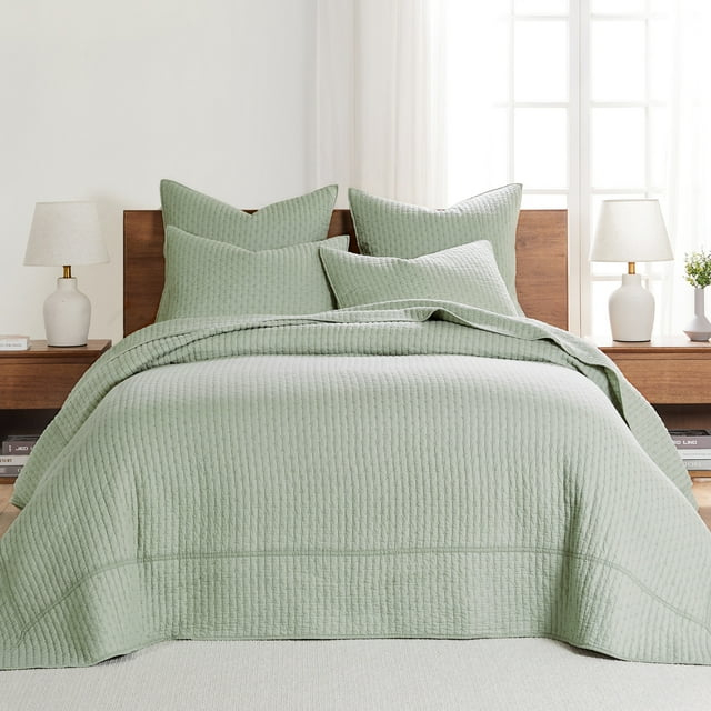 Cross Stitch Desert Sage Full Bedspread Set - Levtex Home