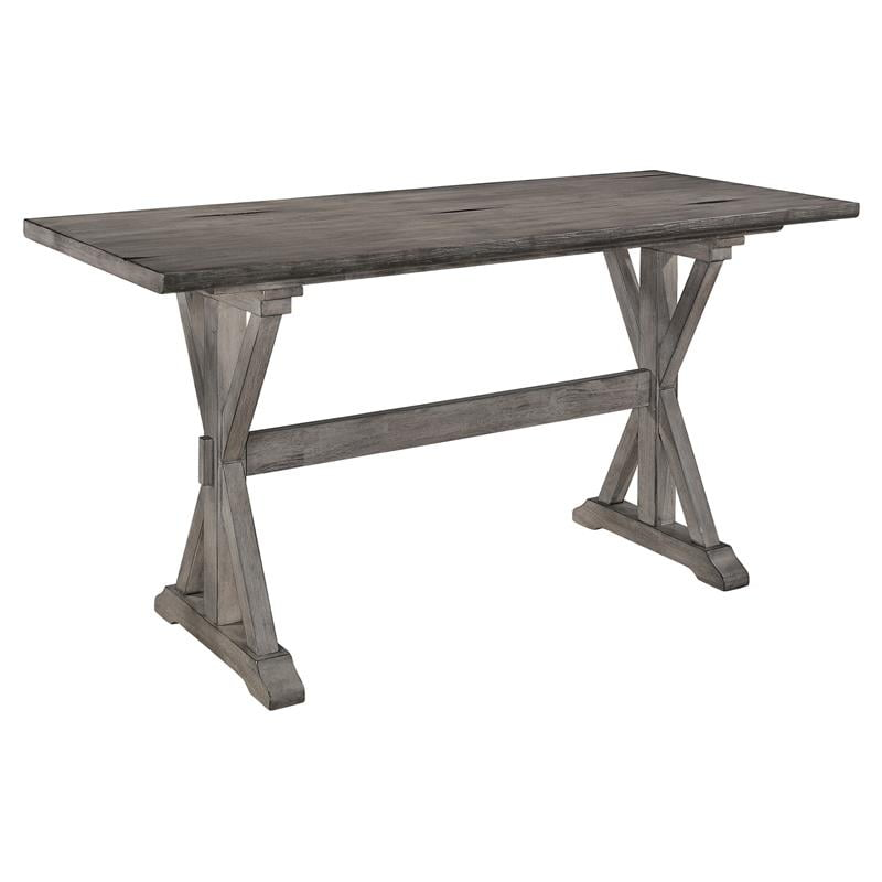 Lexicon Amsonia Solid Wood Counter Height Dining Room Table in Distressed Gray
