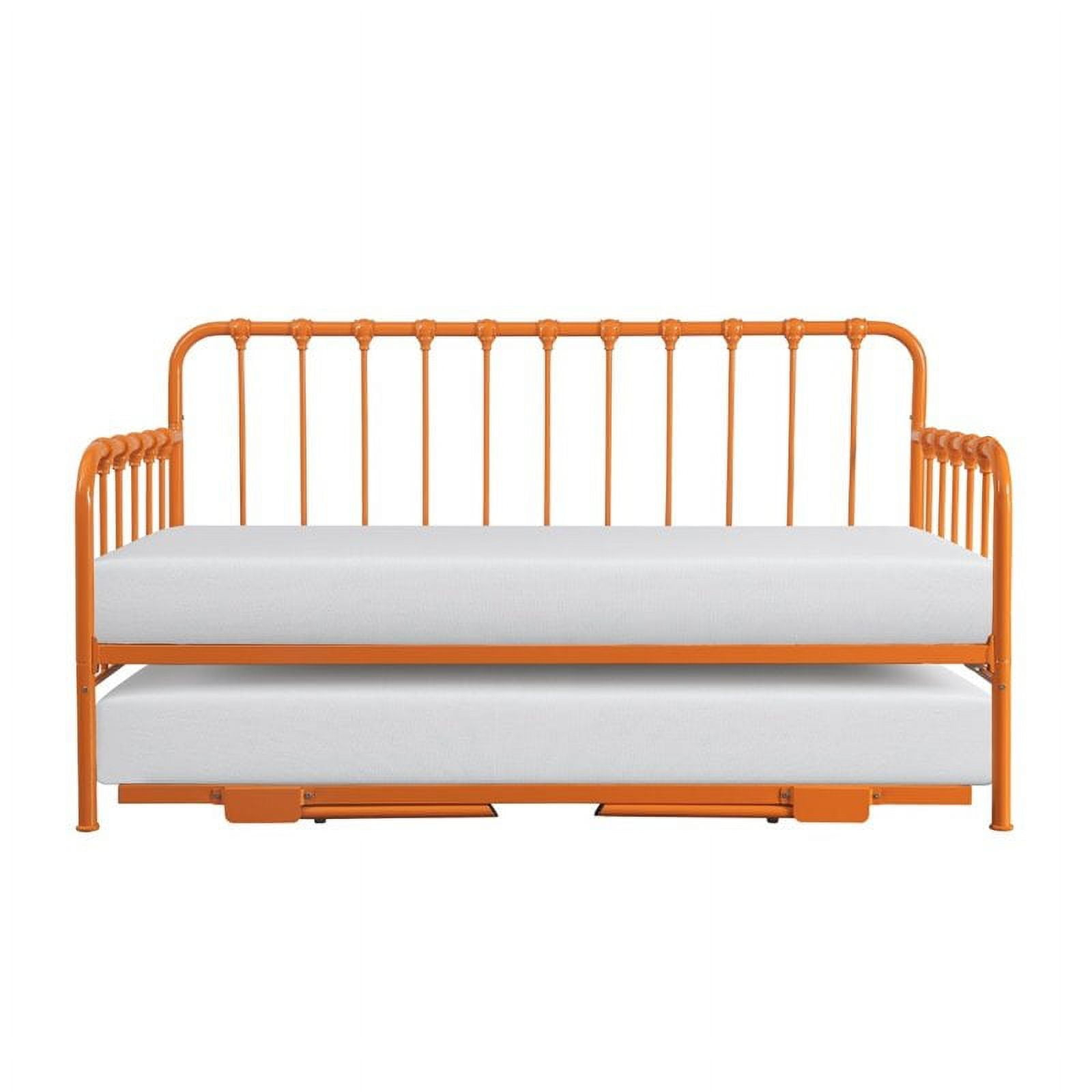 Lexicon Constance Metal Daybed with Trundle in Orange