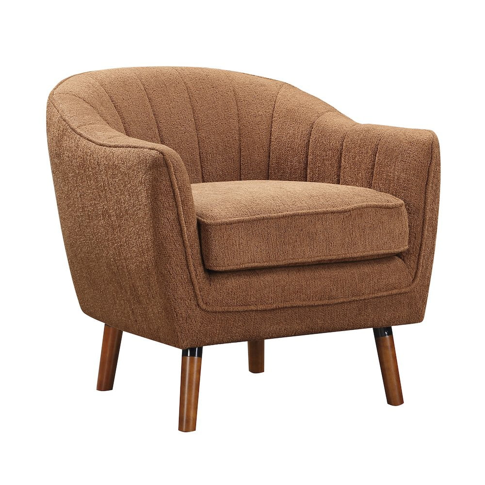 Lexicon Cutler Fabric Upholstered Accent Chair in Rust