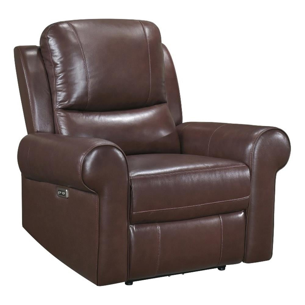 Lexicon McCall Leather Match Power Reclining Chair with Power Headrest in Brown