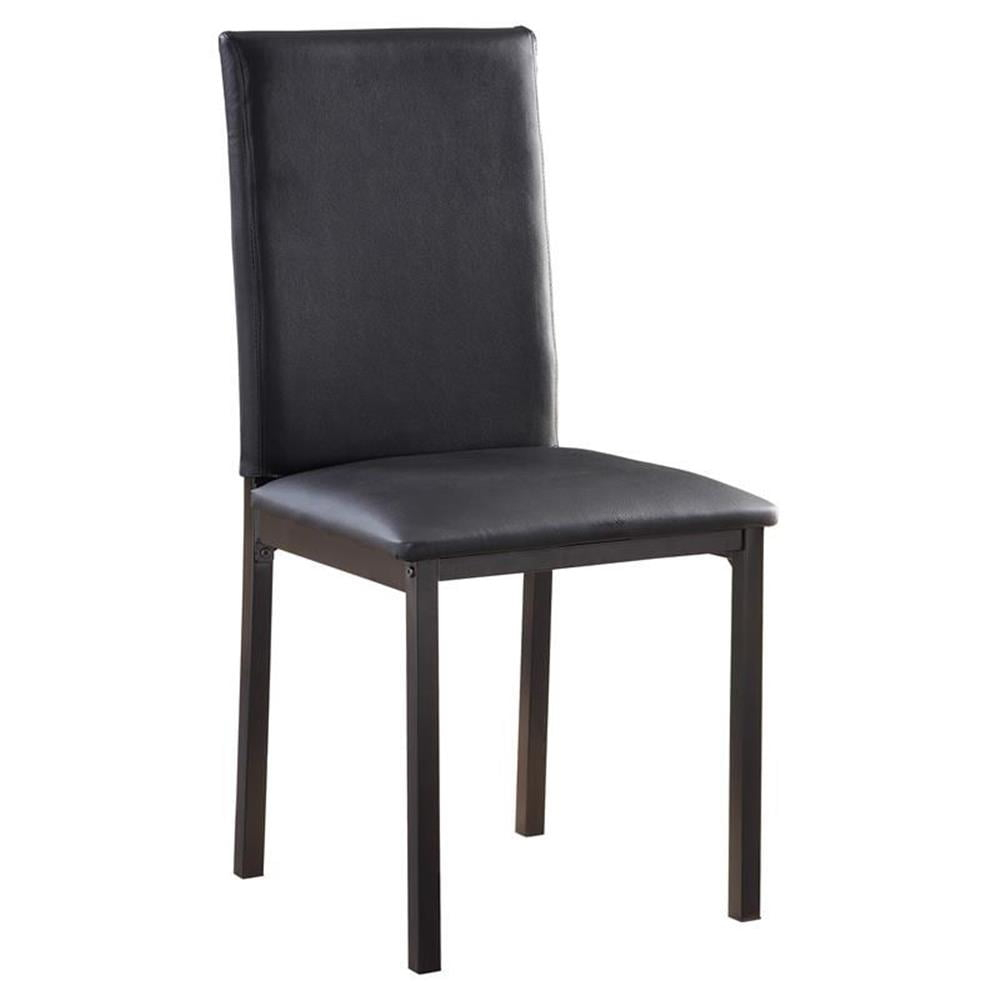 Lexicon Tempe Contemporary Metal Dining Room Side Chairs in Black (Set of 4)